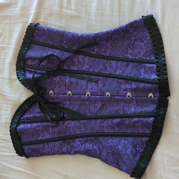 Other - Purple lace Corset with black trim